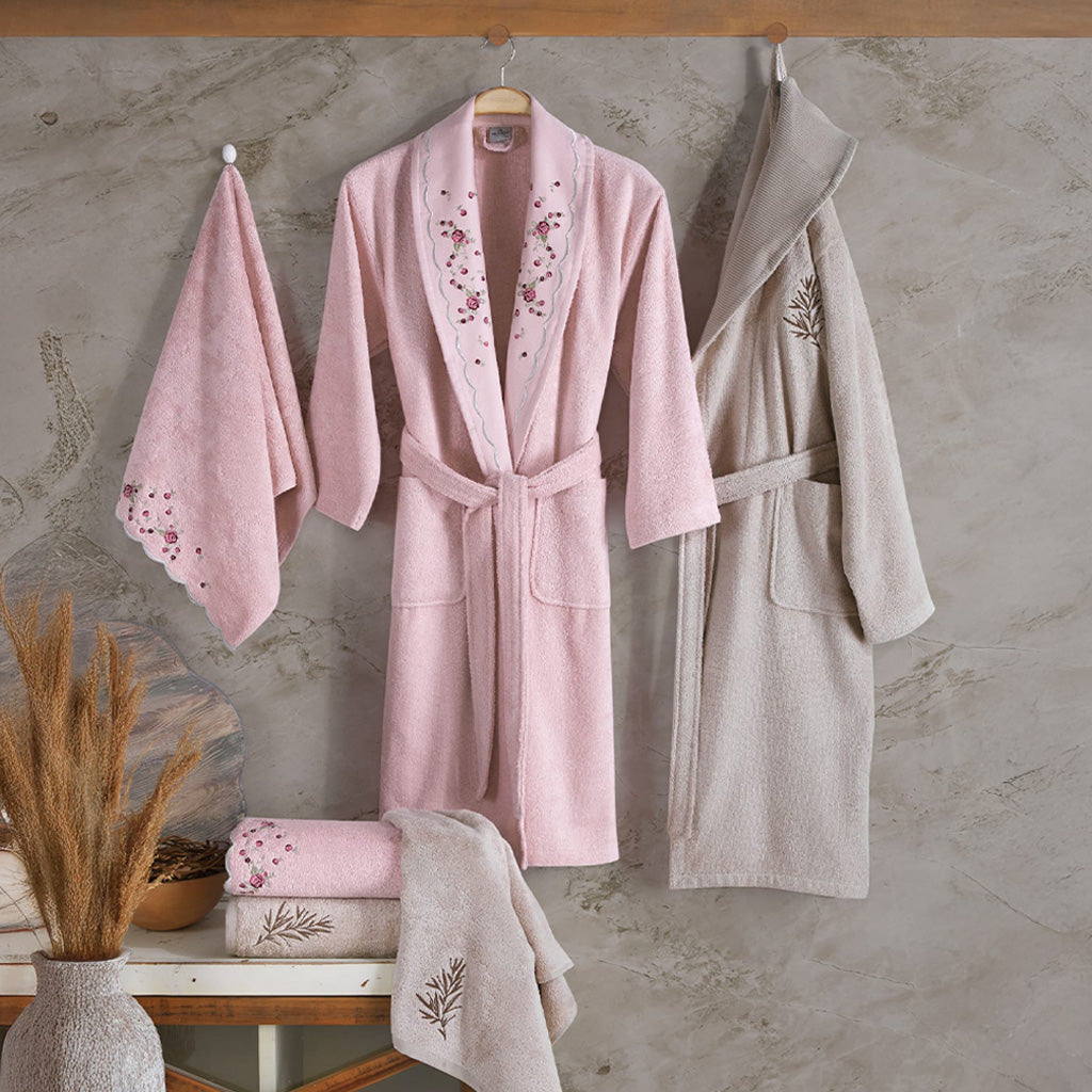 Vellavia Bathrobe Set 70% Bamboo 30% Cotton 6 Pcs